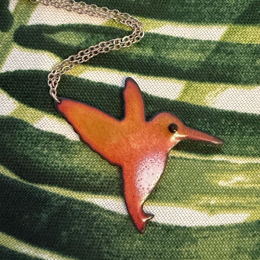 Hummingbird Pendant Necklace - Picture 2 of 2